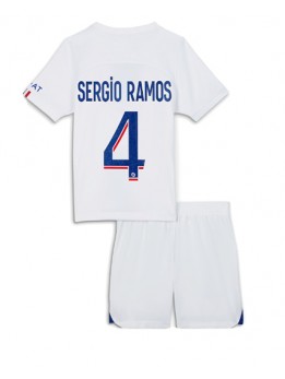 Paris Saint-Germain Sergio Ramos #4 Ausweichtrikot für Kinder 2022-23 Kurzarm (+ Kurze Hosen)
